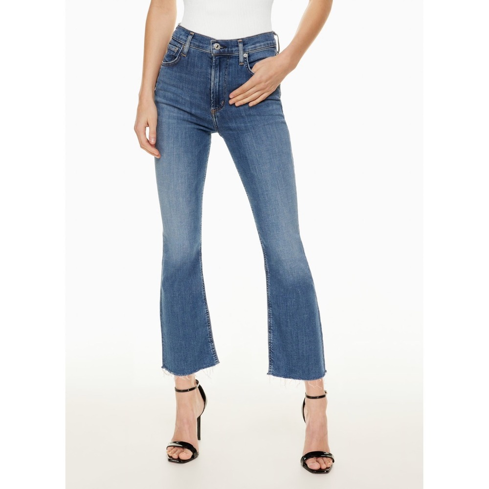 Citizens of Humanity Isola Cropped Bootcut Jeans Classic Staple Capsule Stretch